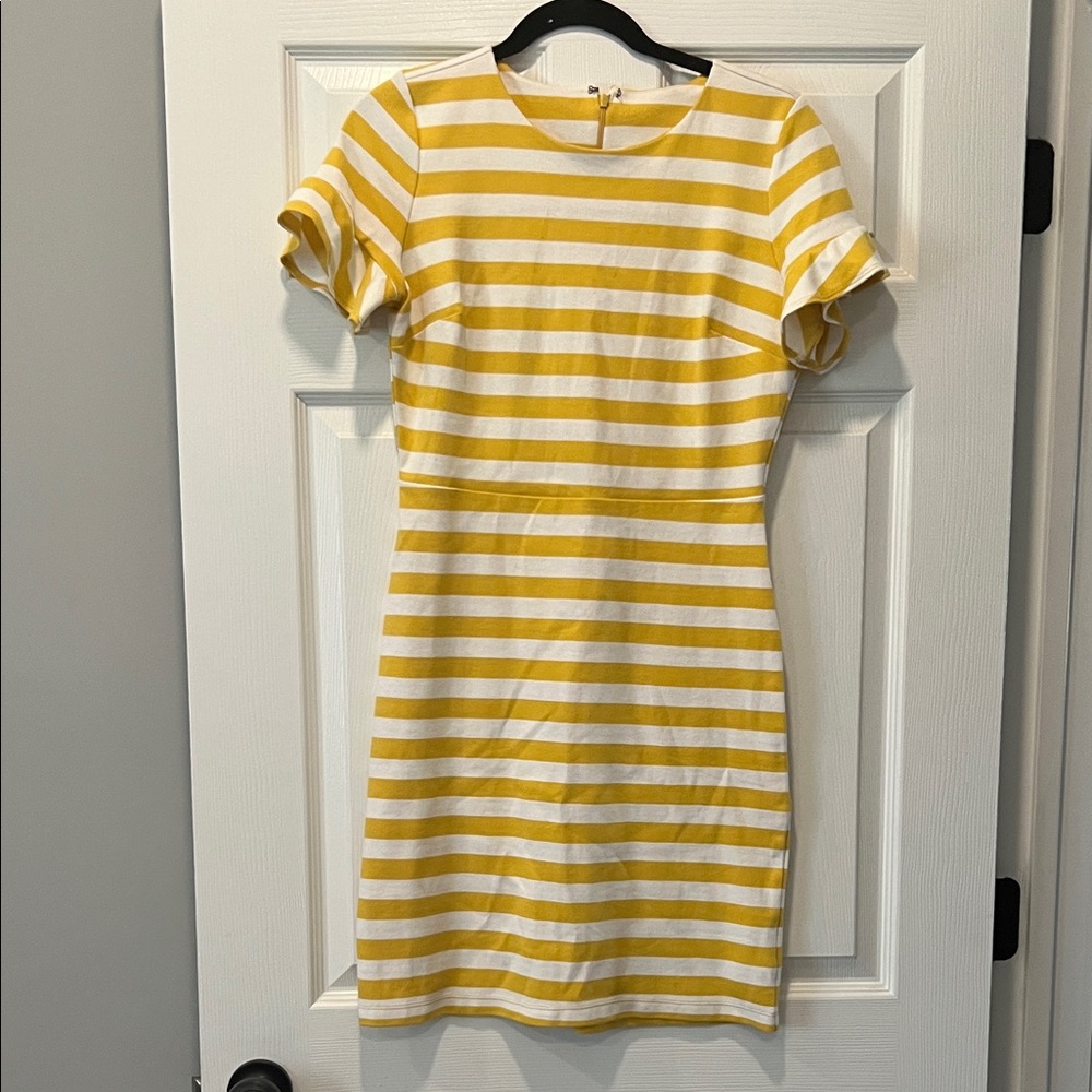 Old Navy Yellow and White Striped Dress size S